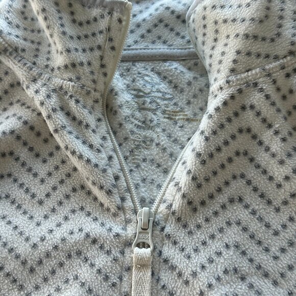Made for a life 3/4 zip white with gray poka dots pullover - Picture 4 of 6